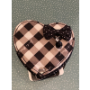 Retro Plaid Heart Shape Compact Mirror