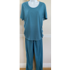 Pajama Set - Cool Jams - M, TurqSea, Scoop Neck, Short sleeve